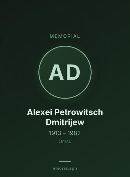 Memorial portrait of Alexei Petrowitsch Dmitrijew