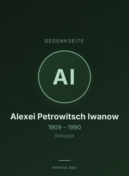 Gedenkportrait von Alexei Petrowitsch Iwanow