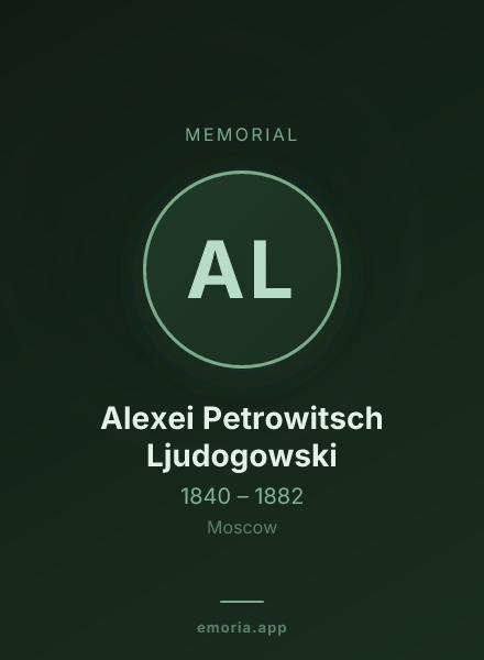 Memorial portrait of Alexei Petrowitsch Ljudogowski
