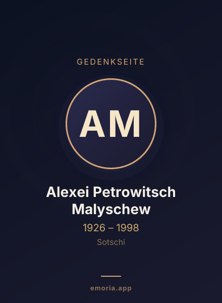 Gedenkportrait von Alexei Petrowitsch Malyschew