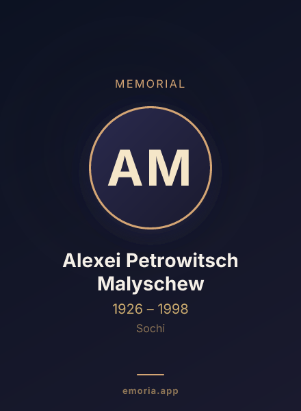 Memorial portrait of Alexei Petrowitsch Malyschew