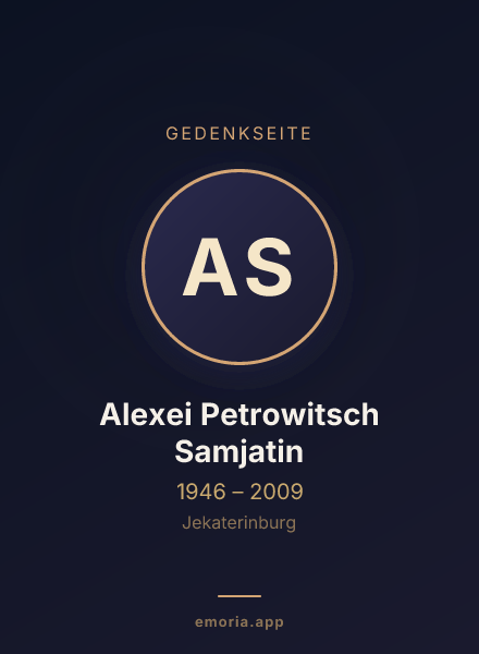 Gedenkportrait von Alexei Petrowitsch Samjatin