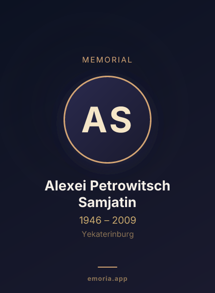 Memorial portrait of Alexei Petrowitsch Samjatin