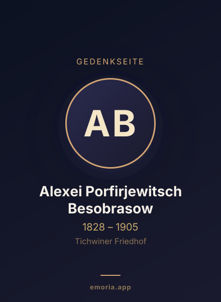 Gedenkportrait von Alexei Porfirjewitsch Besobrasow