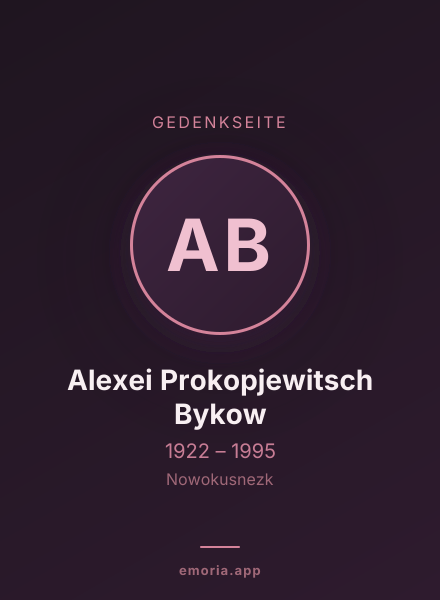 Gedenkportrait von Alexei Prokopjewitsch Bykow