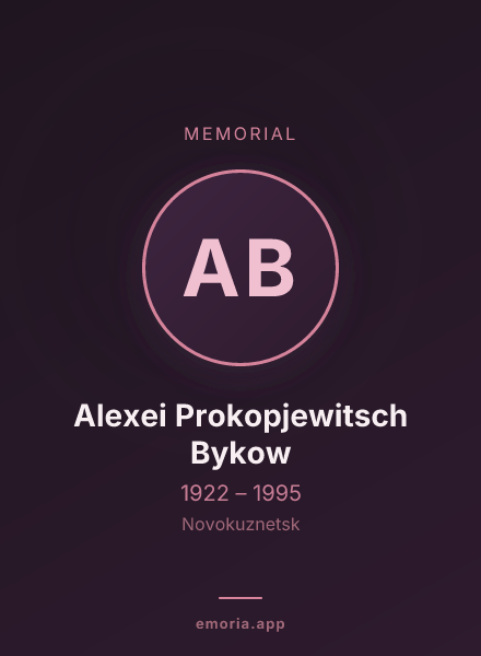 Memorial portrait of Alexei Prokopjewitsch Bykow