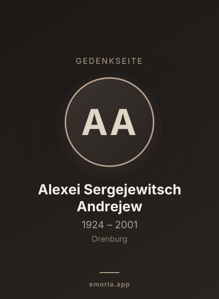 Gedenkportrait von Alexei Sergejewitsch Andrejew