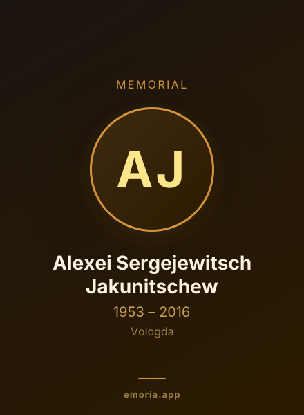 Memorial portrait of Alexei Sergejewitsch Jakunitschew
