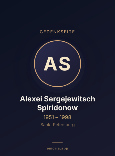 Gedenkportrait von Alexei Sergejewitsch Spiridonow