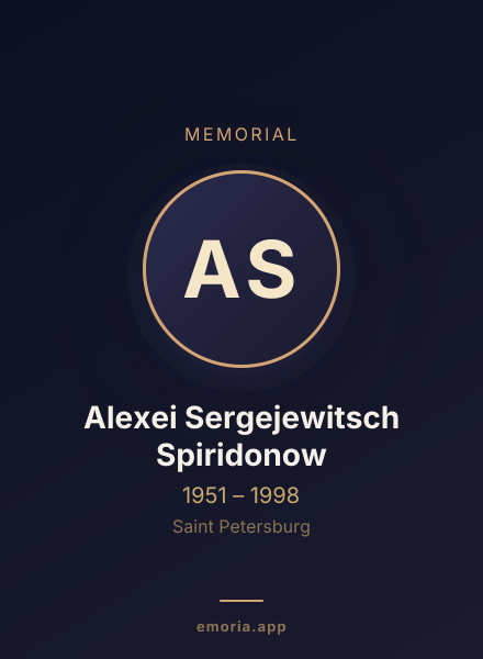 Memorial portrait of Alexei Sergejewitsch Spiridonow