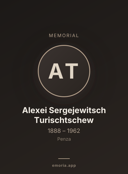Memorial portrait of Alexei Sergejewitsch Turischtschew