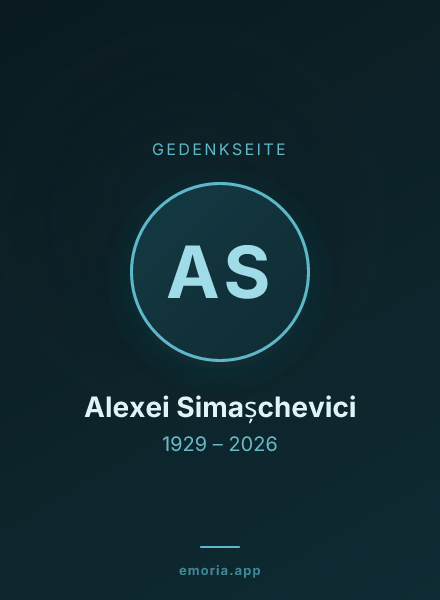 Gedenkportrait von Alexei Simașchevici