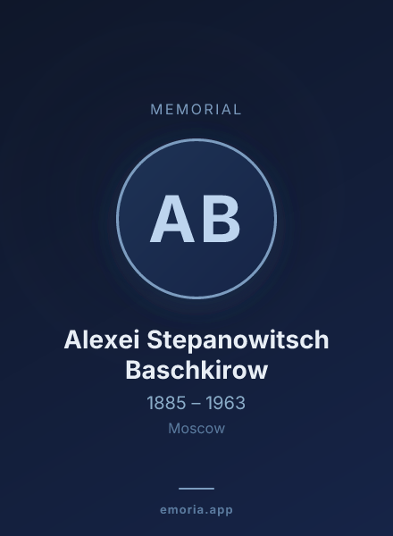 Memorial portrait of Alexei Stepanowitsch Baschkirow