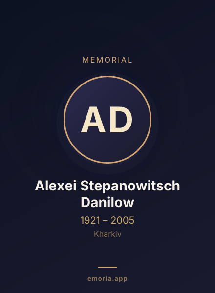 Memorial portrait of Alexei Stepanowitsch Danilow