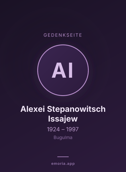 Gedenkportrait von Alexei Stepanowitsch Issajew