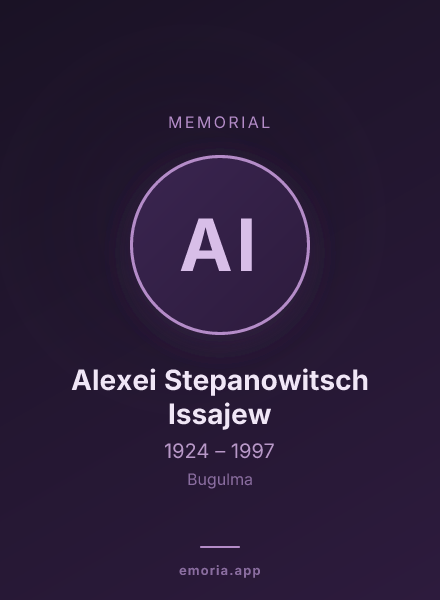 Memorial portrait of Alexei Stepanowitsch Issajew