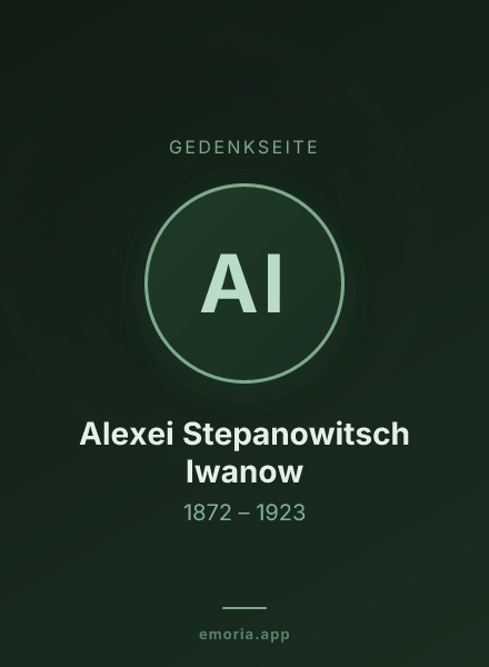 Gedenkportrait von Alexei Stepanowitsch Iwanow