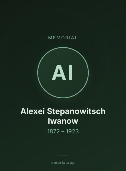Memorial portrait of Alexei Stepanowitsch Iwanow