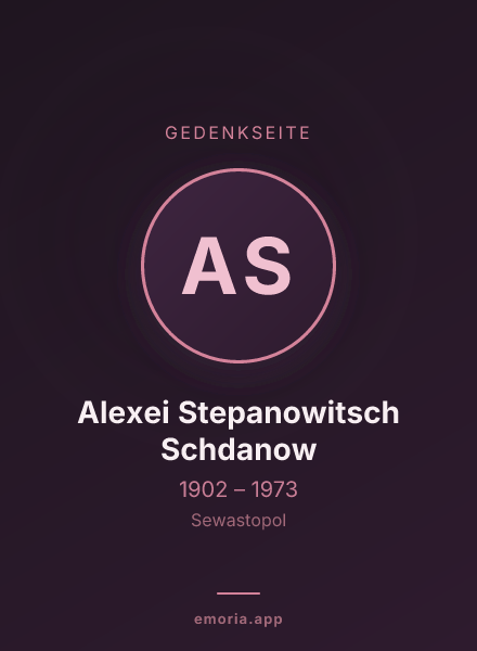 Gedenkportrait von Alexei Stepanowitsch Schdanow
