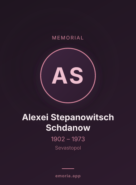 Memorial portrait of Alexei Stepanowitsch Schdanow