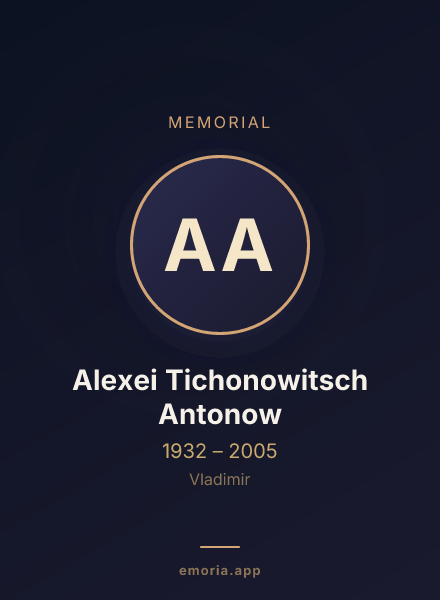 Memorial portrait of Alexei Tichonowitsch Antonow