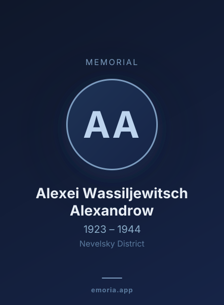 Memorial portrait of Alexei Wassiljewitsch Alexandrow