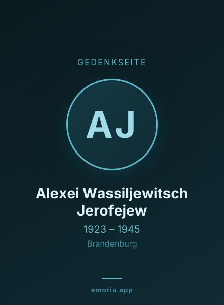 Gedenkportrait von Alexei Wassiljewitsch Jerofejew