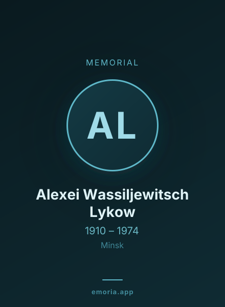 Memorial portrait of Alexei Wassiljewitsch Lykow