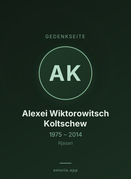 Gedenkportrait von Alexei Wiktorowitsch Koltschew