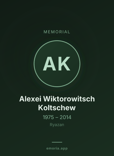 Memorial portrait of Alexei Wiktorowitsch Koltschew