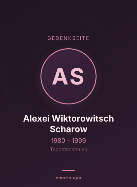 Gedenkportrait von Alexei Wiktorowitsch Scharow