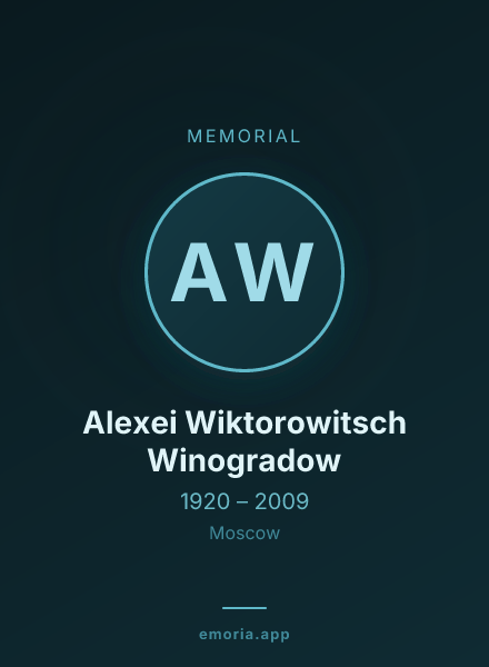 Memorial portrait of Alexei Wiktorowitsch Winogradow