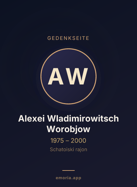 Gedenkportrait von Alexei Wladimirowitsch Worobjow