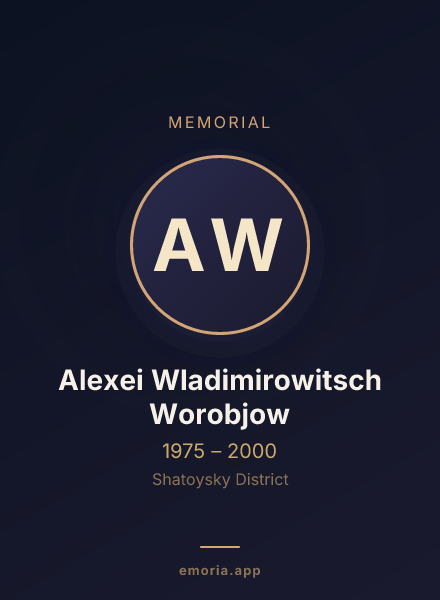 Memorial portrait of Alexei Wladimirowitsch Worobjow