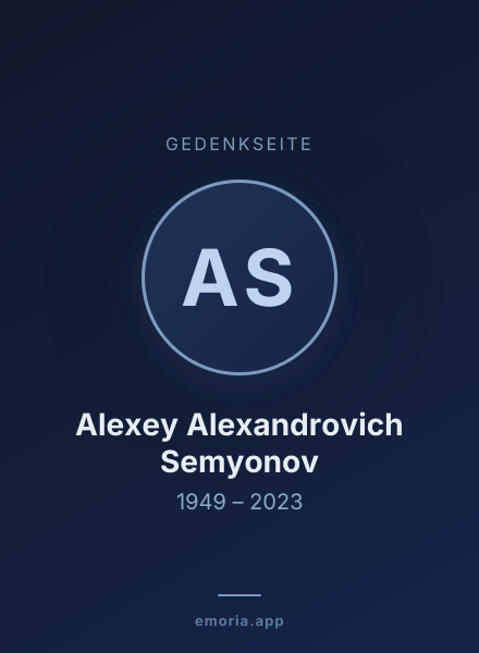 Gedenkportrait von Alexey Alexandrovich Semyonov