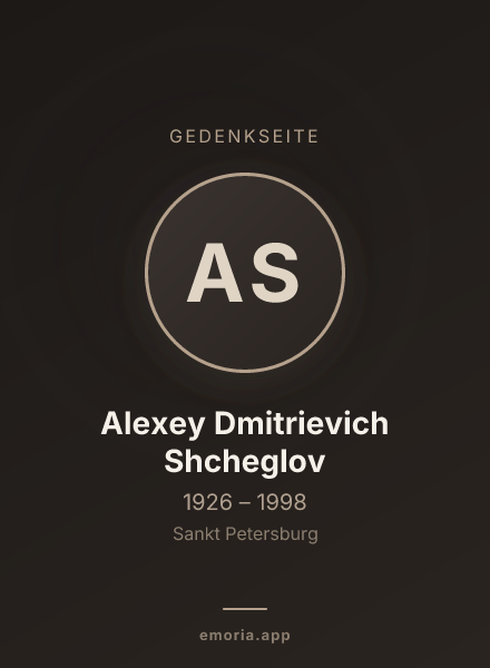 Gedenkportrait von Alexey Dmitrievich Shcheglov