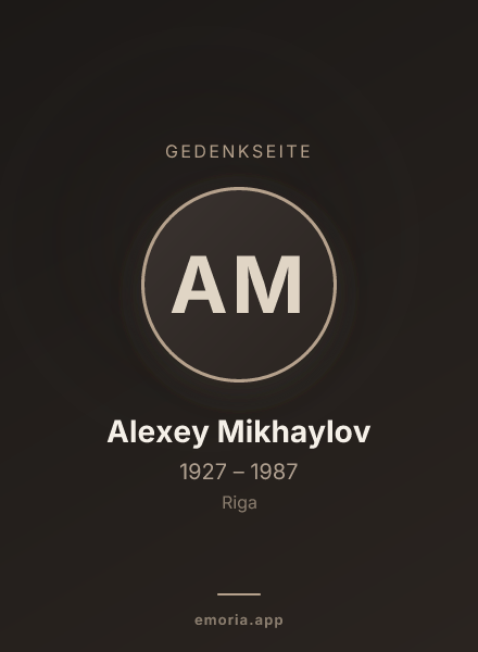 Gedenkportrait von Alexey Mikhaylov