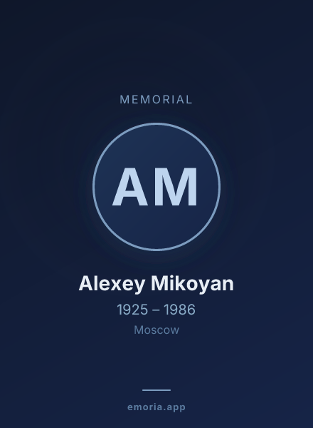 Memorial portrait of Alexey Mikoyan