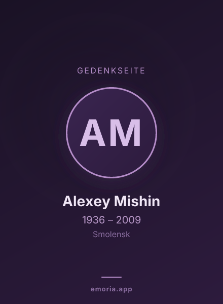 Gedenkportrait von Alexey Mishin