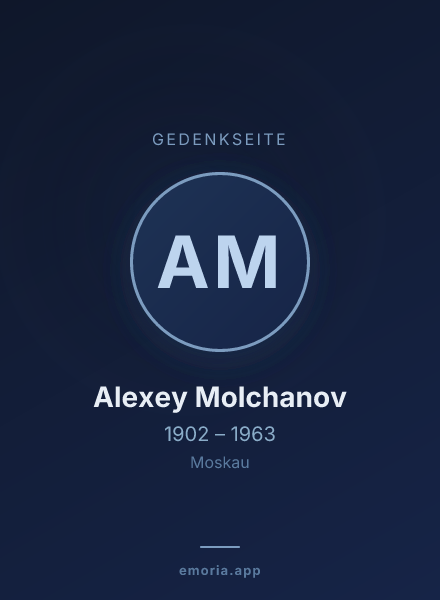 Gedenkportrait von Alexey Molchanov