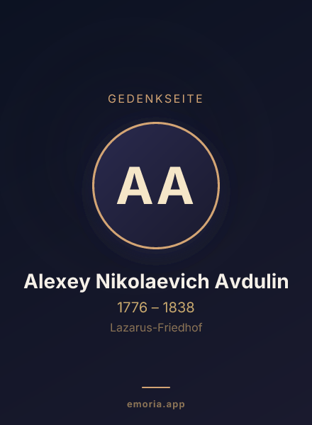 Gedenkportrait von Alexey Nikolaevich Avdulin