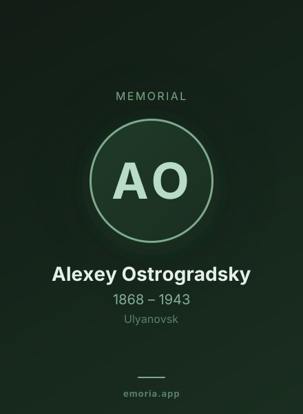 Memorial portrait of Alexey Ostrogradsky