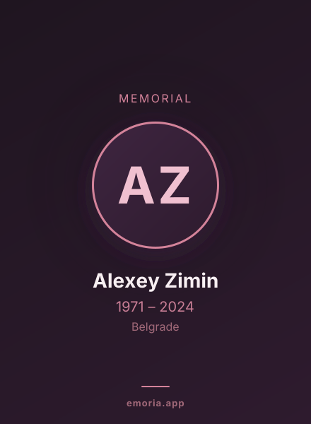 Memorial portrait of Alexey Zimin