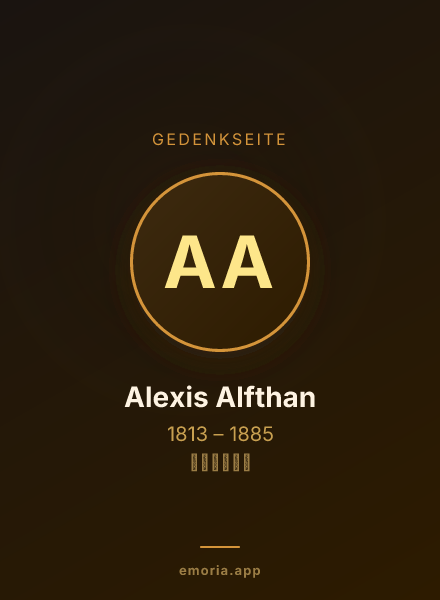 Gedenkportrait von Alexis Alfthan