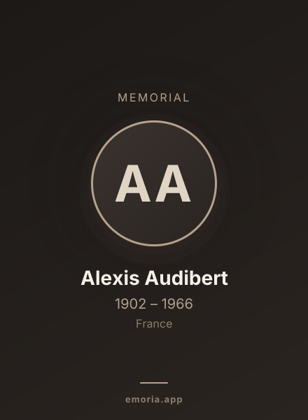 Memorial portrait of Alexis Audibert