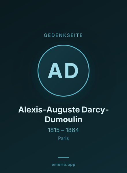 Gedenkportrait von Alexis-Auguste Darcy-Dumoulin