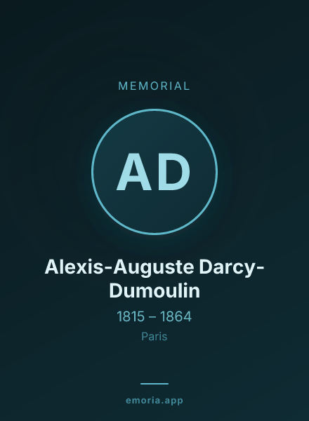 Memorial portrait of Alexis-Auguste Darcy-Dumoulin