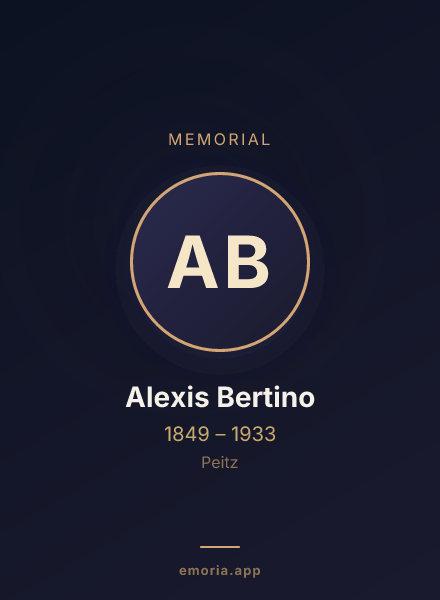 Memorial portrait of Alexis Bertino