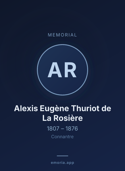 Memorial portrait of Alexis Eugène Thuriot de La Rosière