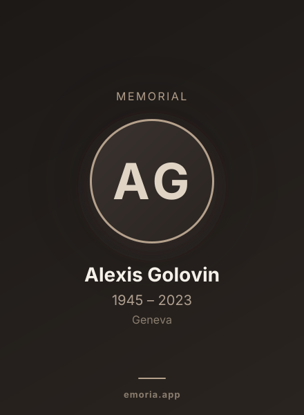 Memorial portrait of Alexis Golovin